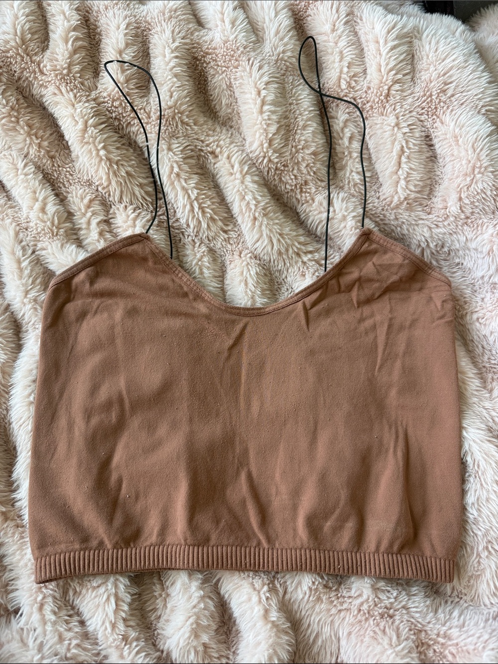 Women's burnt orange Spaghetti Strap Crop Top